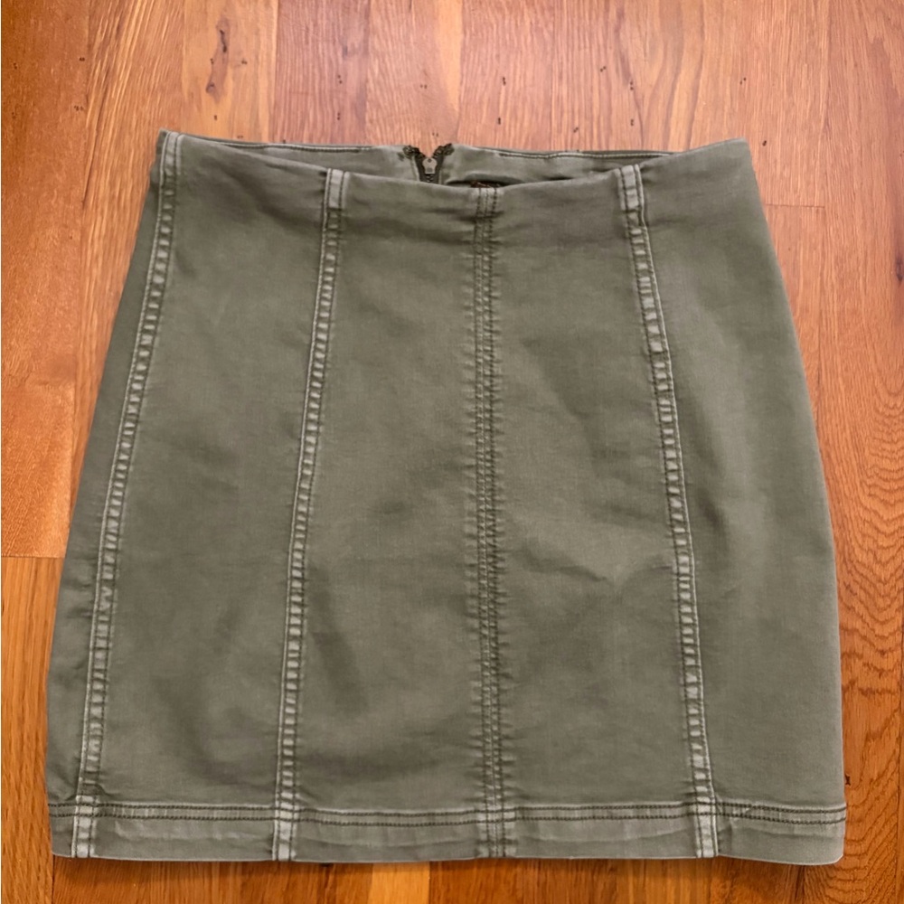 We The Free Olive Pencil Skirt